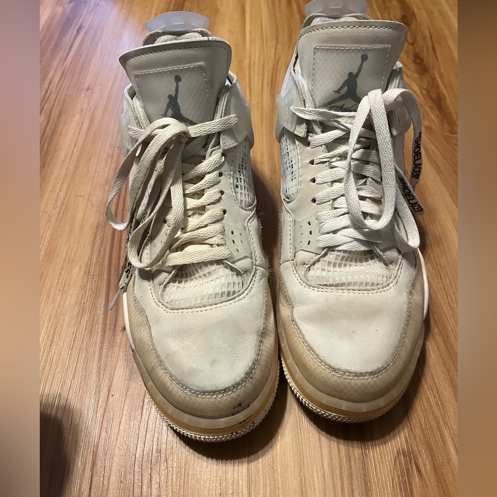 Off white jordan 4s visibly worn